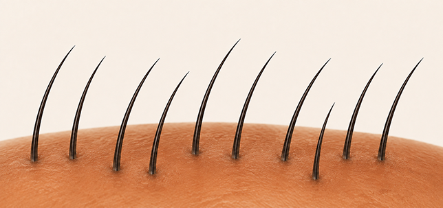 Cheveux fins et peu volumineux avant l'application de Caboki